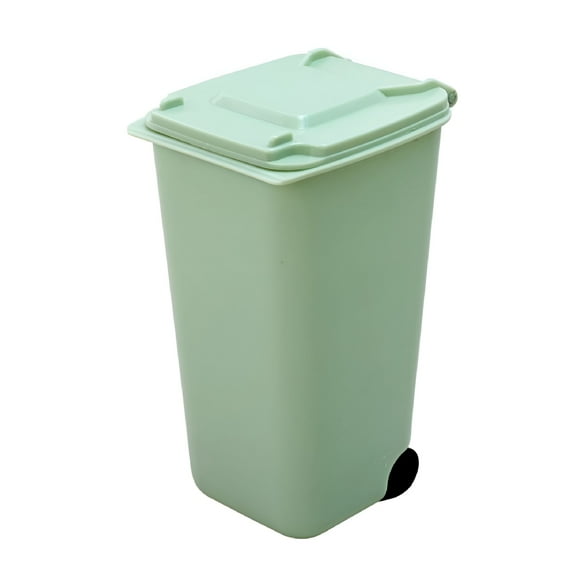XIBUFE Mini Capacity Outdoor Trash Can with Wheels and Secure Lid Durable and Weather-Resistant,Ideal for Home Use