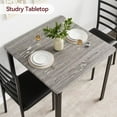 thumbnail image 4 of CuisinSmart 3 Piece Medium Density Fiberboard Square Dining Table Set Gray, 4 of 7