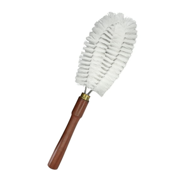 Nylon Bristle Cleaning Brush, 13.5" - Wooden Handle - Ideal for Scrubbing Glassware, Labware, Beakers, Bottles, Cups, Jars, Dishes, Vases up to 4" in Diameter - Eisco Labs