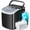 Black, variant on Electactic Countertop Ice Maker, Self-Cleaning Portable Ice Maker Machine with Handle, 9 Bullet-Shaped Ice Cubes Ready in 6 Mins, 26Lbs/24H with Ice Scoop and Basket for Home/Kitchen/Party-Black