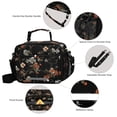 thumbnail image 3 of FORMRS Student Lunch Bag Insulated Reusable Cooler Box with Zipper Pockets, Black Flowers, 3 of 9