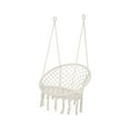 thumbnail image 3 of Tcbosik Hammock Hanging Chair, Hanging Cotton Rope Swing Chair for Indoor, Outdoor, Bedroom, Living Room, Porch, Balcony, Backyard, Beige, 3 of 8