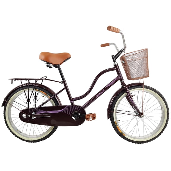 Bicicleta Infantil Santorini Equipada Urbana Retro Rodada 20 Morado Black panther Santorini/Urbana