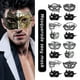thumbnail image 2 of Máscara de mascarada de Metal para pareja, máscaras venecianas, disfraz de Halloween, máscara de Mardi Gras, traje de pareja romana, 2 of 4