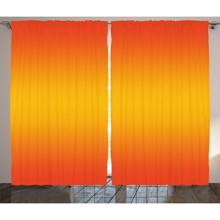 Ombre Curtains 2 Panels Set Tropical Sunset Inspired Summer