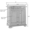 thumbnail image 4 of Bowery Hill Stainless Steel Top Kitchen Island in Black, 4 of 6