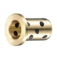 thumbnail image 5 of Uxcell 12mm x 15mm x 25mm Flanged Sleeve Bearings Wrapped Oilless Bushings Brass, 5 of 5