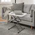 thumbnail image 3 of MoNiBloom Folding Table Adjustable TV Tray, Easy to Fold and Storage, Portable Sturdy Laptop Desk for Home Office, White, (L)26.0" (W)17.5" (H)26.5", 3 of 12