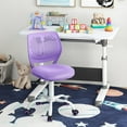 thumbnail image 3 of Giantex Kids Desk Chair, Adjustable Swivel Chair for Children, Armless Mesh Task Student Study Chair w/Lumbar Support & Adjustable Height, Rolling Computer Chair, Purple, 3 of 8