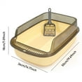 thumbnail image 2 of Open Litter U Shape Lowered Pet Supplies With Bedpan Toilet Easy Clean Kitty Litter Pan Semi Closed For Small And Large Cats, 2 of 4