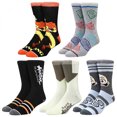 thumbnail image 1 of Avatar: The Last Airbender Nickelodeon Mixed Art Crew Socks 5-Pack, 1 of 6
