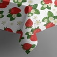 thumbnail image 5 of Red Strawberry Plants Fruit Flower White Pattern Square Tablecloth,Waterproof Square Table Cover,Wipeable Spillproof Washable Table Cover for Home Kitchen Party Decor 42"X42"(107x107cm), 5 of 6