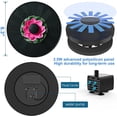 thumbnail image 6 of Bird Bath Fountains Solar Power for Outside, 3W Small Solar Fountain with 5 Nozzles, Floating Lotus Solar Garden Fountain Pump Kit for Outdoors, Garden, Patio, Pond, Yard Decor (IHHXPRO, Black, 6.3“), 6 of 7