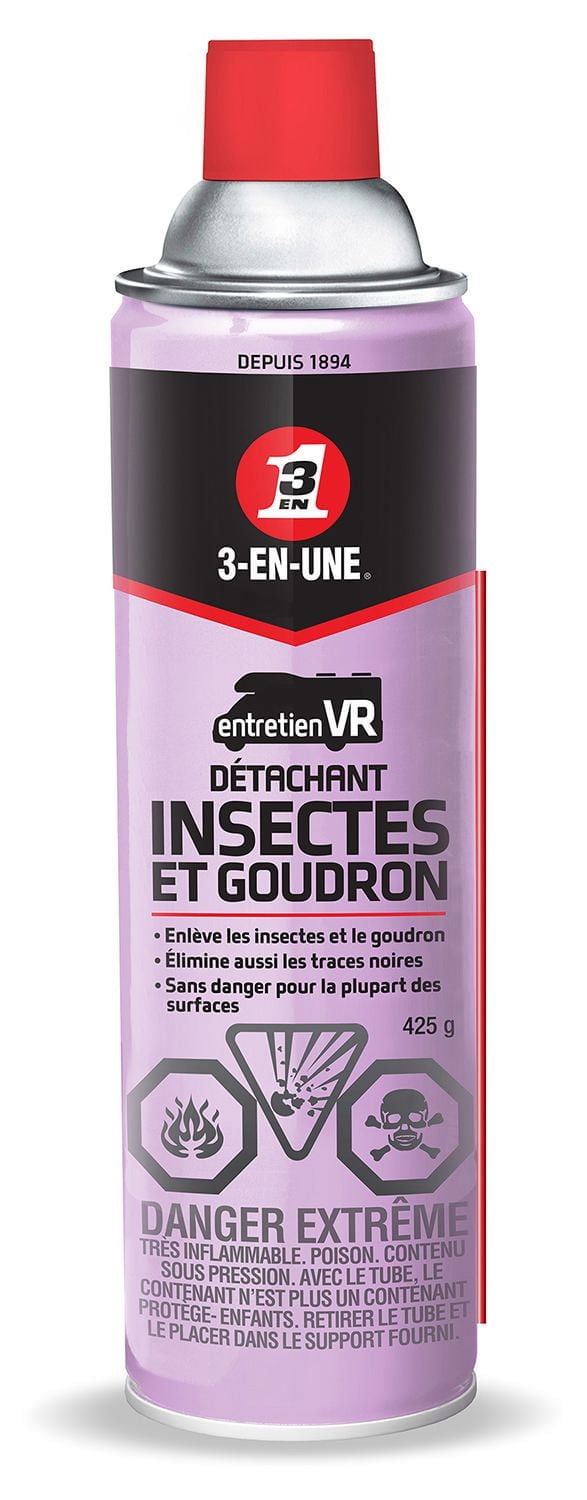 Détachant d'insectes et gourdron Entretien VR de 3-EN-UNE