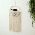 thumbnail image 3 of Cesta de bolsillo para colgar en la pared con tapiz de macramé, organizador de revistas y correo Los 60X25X12CM, 3 of 8