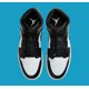 thumbnail image 4 of N I-K-E A i r-Jor-dan 1 Mid Men's Grey & White Sports Sneaker DQ8426-001, 4 of 6