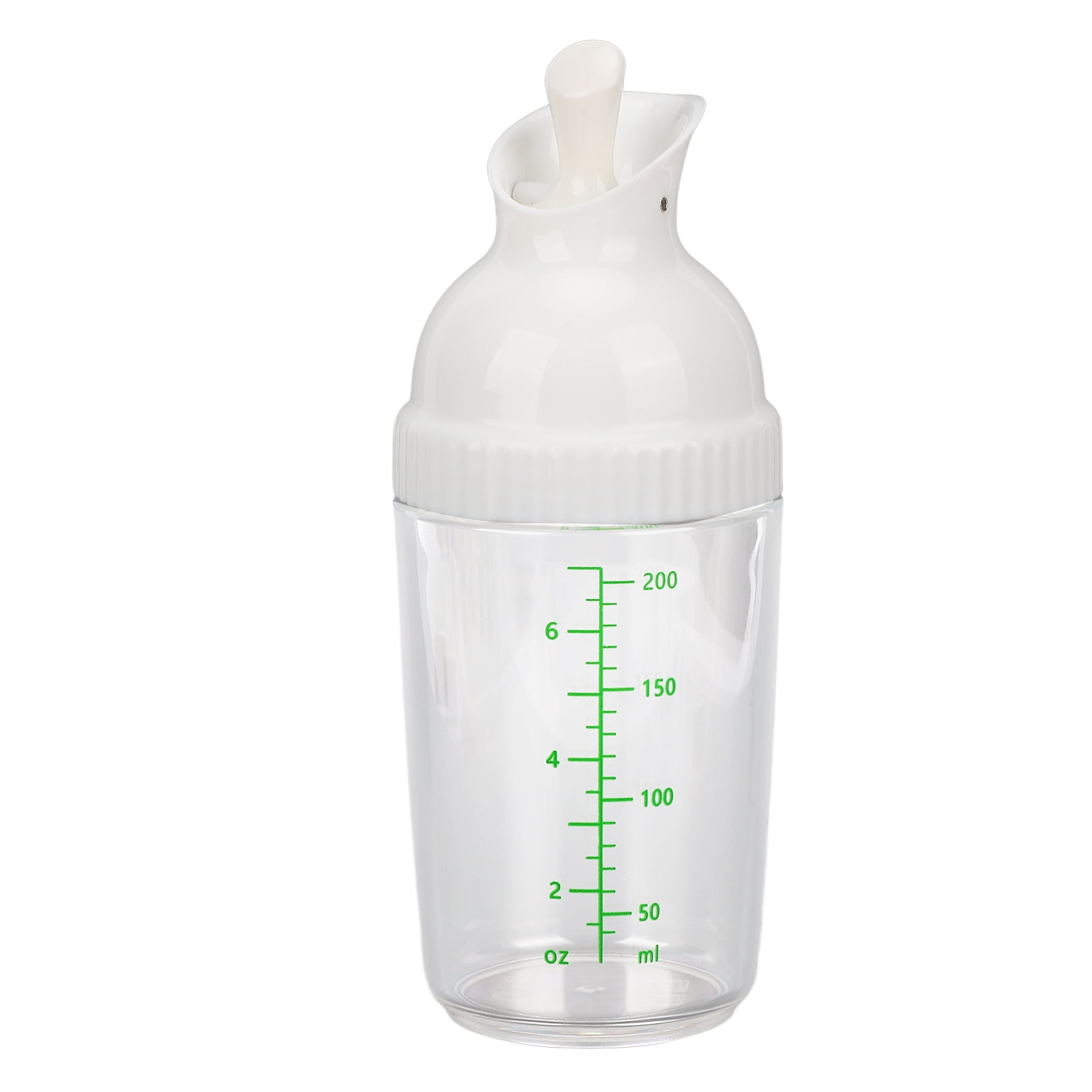 Salad Dressing Container, Drop Resistant Easy To Operate Durable Salad Dressing Shaker Safe With Lid For Kitchen White