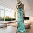 thumbnail image 3 of WILLBEST Robe Deux Pièces pour Femmes Mode Féminine Aguichant Rayée Imprimée Dos Nu Plage Voyage Style Longue Jupe, 3 of 8