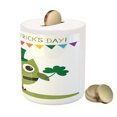 thumbnail image 3 of St. Patrick's Day Piggy Bank, Owl Leprechaun Costume Greeting Design Party Shamrock Pattern Print, Ceramic Coin Bank Money Box for Cash Saving, 3.6" X 3.2", Multicolor, by Ambesonne, 3 of 4