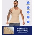 thumbnail image 3 of MANIFIQUE Gynecomastia Compression Shirts for Men, Tank Top Tummy Control Body Shaper, Slimming Undershirt, 3 of 6