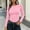 Pink, variant on ByworldtasicNo Boundaries Womens Ribbed Crew Neck Long Sleeve Shirts Fitted Going Out Tops Crop Basic Tee Casual Trendy Top