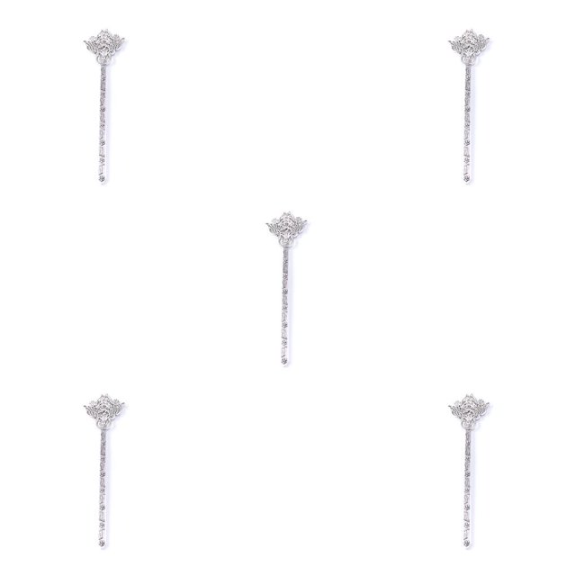 Jumpingount Marcador de página con colgante, accesorios para hacer joyas, Clips para libros, suministros de decoración para mujeres, palitos para Plata antigua 5piezas