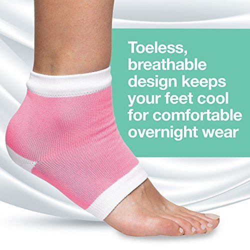  ZenToes Moisturizing Heel Socks 2 Pairs Gel Lined