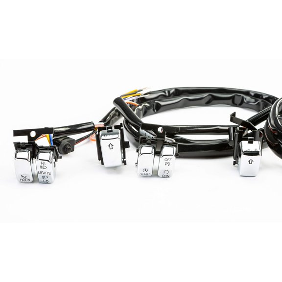 Harddrive Hbar Switch Kit Chr/Blk Lettrs Xl 07-13 Fx 07-11 Softail - 370199