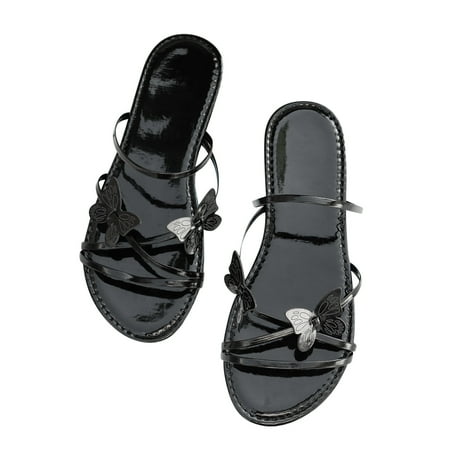

Women s Sandals & Slides Butterflys Flatform Sandals Comfortable Open Toe Slippers Casual Holiday Beach Sandals Fashion Lightweight Summer Shoes Faux Leather Mules