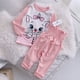 thumbnail image 1 of [] Nuevo conjunto de pijamas cálidos de terciopelo alemán con cintura alta para niños de otoño e invierno, costura deshuesada, terciopelo alemán cepillado, 1 of 4