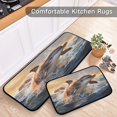 thumbnail image 5 of Dailycode 2 Pcs Kitchen Rug Set Non Slip Absorbent Soft Floor Mats for Kitchen Bathroom Whale Jump Out Of Water 19.7"x27.6"+19.7"x47.2", 5 of 7
