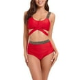 thumbnail image 2 of Elainilye Fashion Womens Bikini Swimsuits Two Piece Bathing Suit Swimwear Sexy Casual Bikini Set High Waisted Bikini Swimsuit,Red, 2 of 7