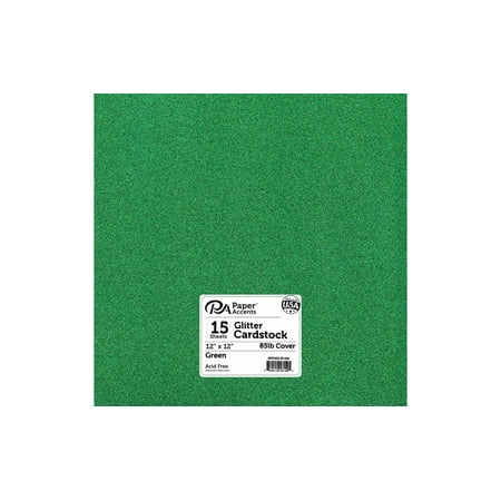 UPC: 0740512161591 | Paper Accents Glitter Cardstock 12 x 12  85lb 15pc Green