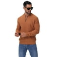 thumbnail image 6 of Weilanxin Men's Lightweight Sweater Quarter Zipper Pullover Sweaters Knitted Crew Neck Long Sleeve Waffle Casual, 6 of 8