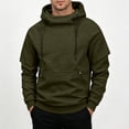 thumbnail image 7 of Men's Hooded Pullover Solid Color Long-sleeved Sweatshirt for Man Fall Winter, 7 of 7