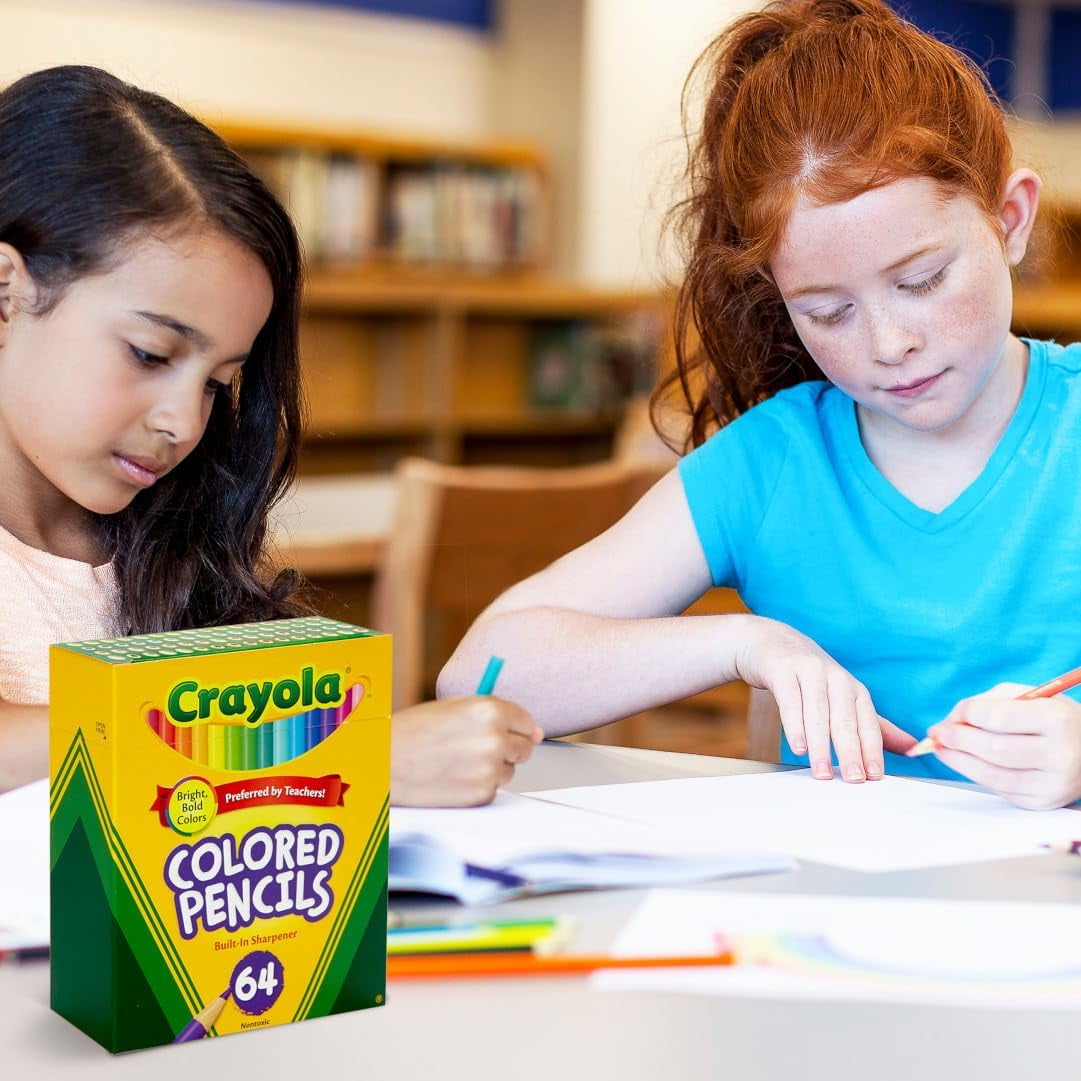 Crayola® Short Colored Pencils, 64ct – Pre-Sharpened, Vibrant Colors for Kids & Crafts