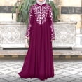 thumbnail image 2 of Kcodviy Robe Femme Musulmane Caftan Robes Juniors Arabe Jilbab Abaya Islamique Robe Midi Femme Dentelle Couture Robe Maxi, 2 of 2