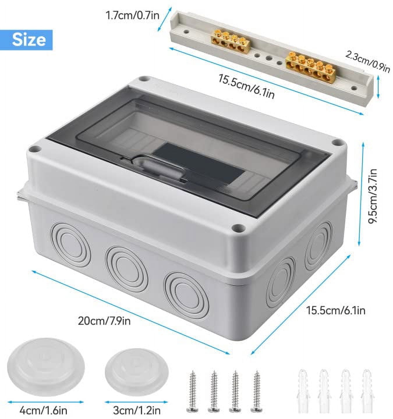 Electrical Enclosure, Din Rail Mount Protection Box With Clear Cover, Abs Material Circuit Breaker Case For Easy Installation And Insulation Design In Communication Distributors