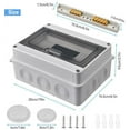 thumbnail image 2 of Electrical Enclosure, Din Rail Mount Protection Box With Clear Cover, Abs Material Circuit Breaker Case For Easy Installation And Insulation Design In Communication Distributors, 2 of 5