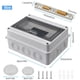 thumbnail image 2 of Caja eléctrica para exteriores resistente al agua IP65, montaje en superficie ABS de 8 módulos, caja de conexiones resistente a la intemperie, gabinete de control para uso en exteriores, 2 of 5