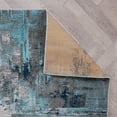 thumbnail image 4 of World Rug Gallery Bari Contemporary Abstract Art Area Rug - Blue 3'3"x5', 4 of 8
