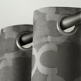 thumbnail image 3 of Exclusive Home Curtains 2 Pack Cartago Insulated Woven Blackout Grommet Top Curtain Panels, Black Pearl, 54x108, 3 of 6