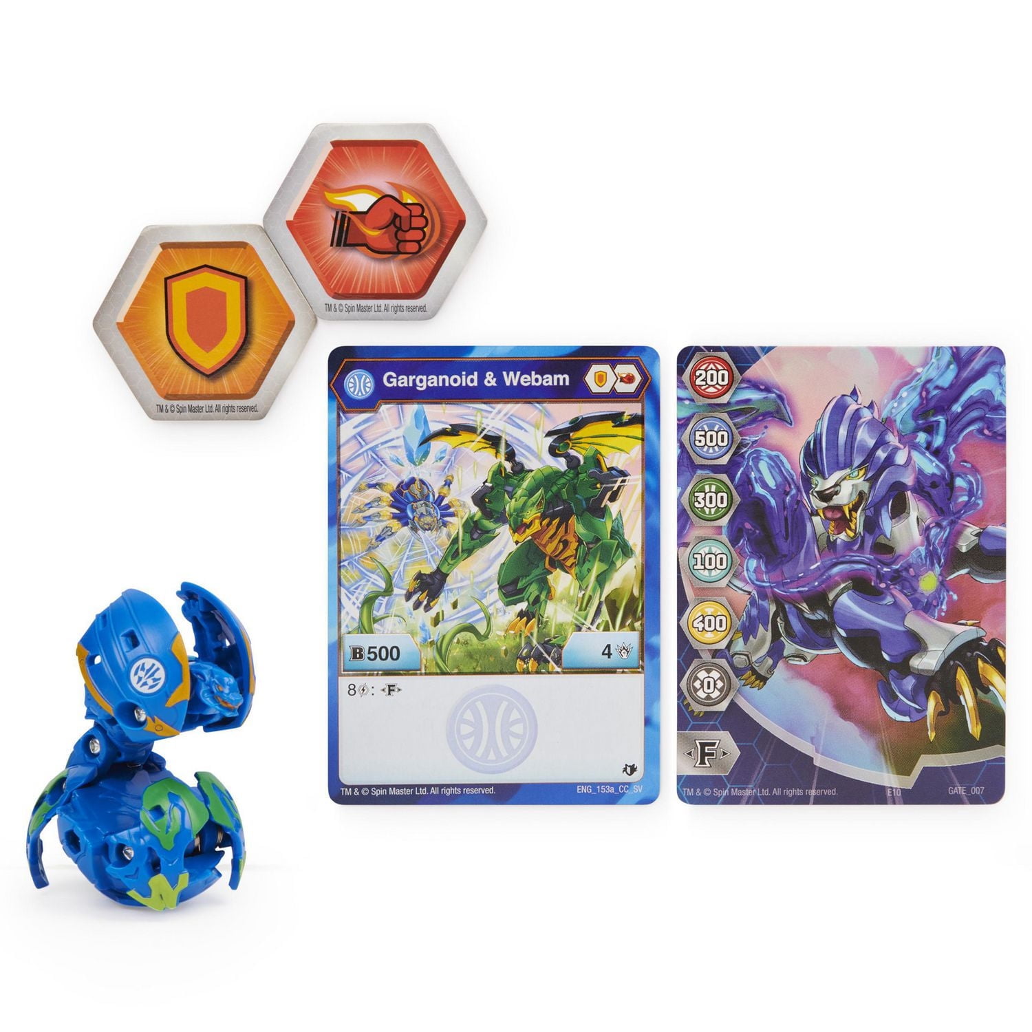 Bakugan, Fused Gargonoid x Webam, 2-inch Tall Armored Alliance Collectible Action Figure and Trading Card