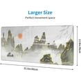thumbnail image 2 of Japanese Ink Painting Mountain Landscape Gaming Mouse Pad XL Extended Large Mousepad with Nonslip Rubber Base Stitched Edges Laptop Computer Keyboard Desk Mat for Office Home Gamer, 2 of 5