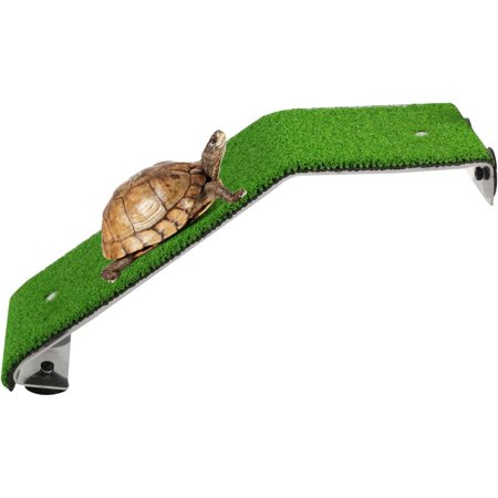 Turf Tank Ramp Tortoise Basking Platform Aquarium Fish Tank Ramp Ladder Lifelike Green ...