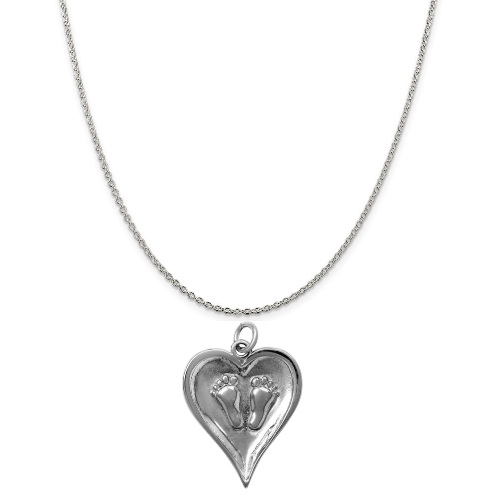 18 Mireval Sterling Silver Tennis Shoe Charm on a Sterling Silver Carded Box Chain Necklace
