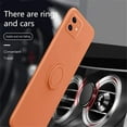 thumbnail image 2 of Kickstand Case Compatible with iPhone 12, Soft Silicone Protective Case Cover with 360°Rotatable Ring Holder (Orange, iPhone 12), 2 of 14