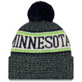 thumbnail image 2 of Men's New Era Navy Minnesota Timberwolves Sport Cuffed Knit Hat with Pom, 2 of 2
