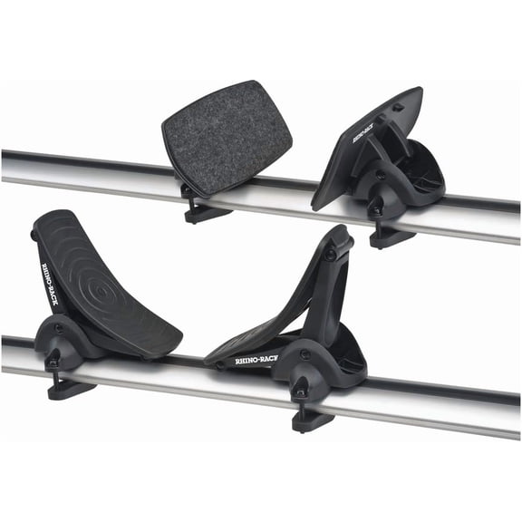 Rhino-Rack Nautic 570 Series Kayak/Canoe Carrier, Includes 2 x Tie Down Straps and 2 x Rapid Straps w/ Unique Buckle Protector