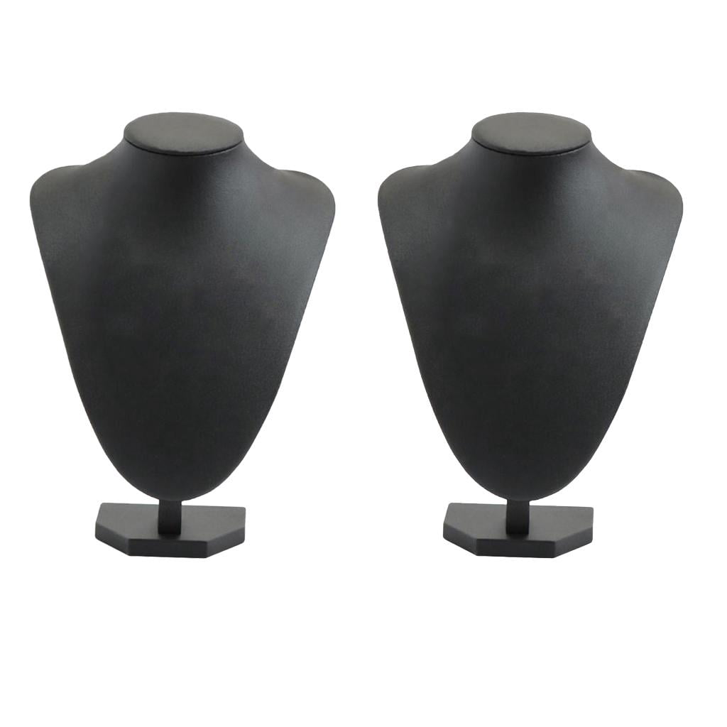 2pcs Elegant Necklace Display Necklaces Display Bust Stand Rack Holder ...